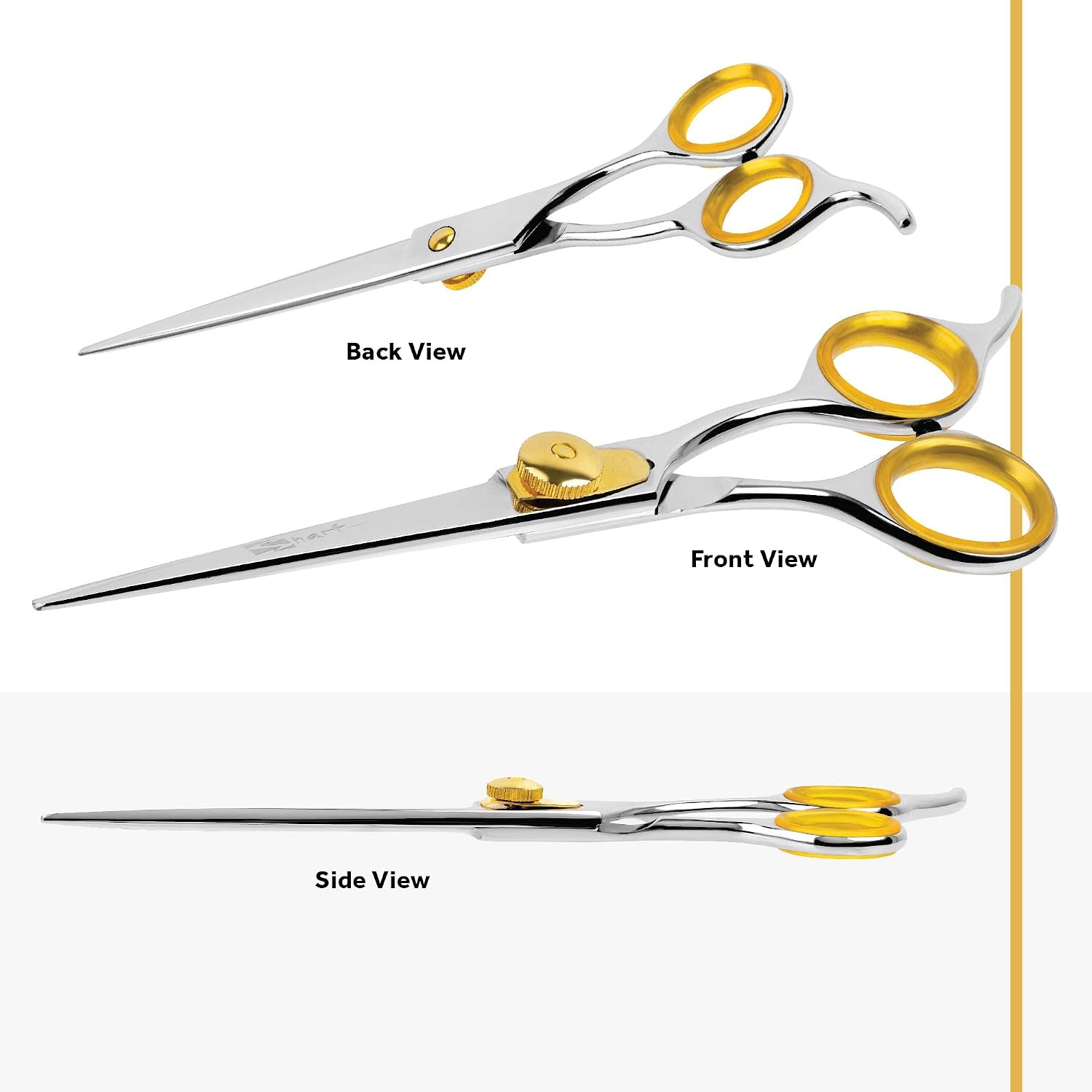Sharf pet grooming scissors with ergonomic comfort rings