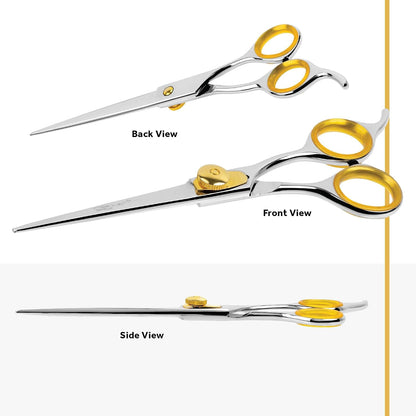 Sharf pet grooming scissors with ergonomic comfort rings
