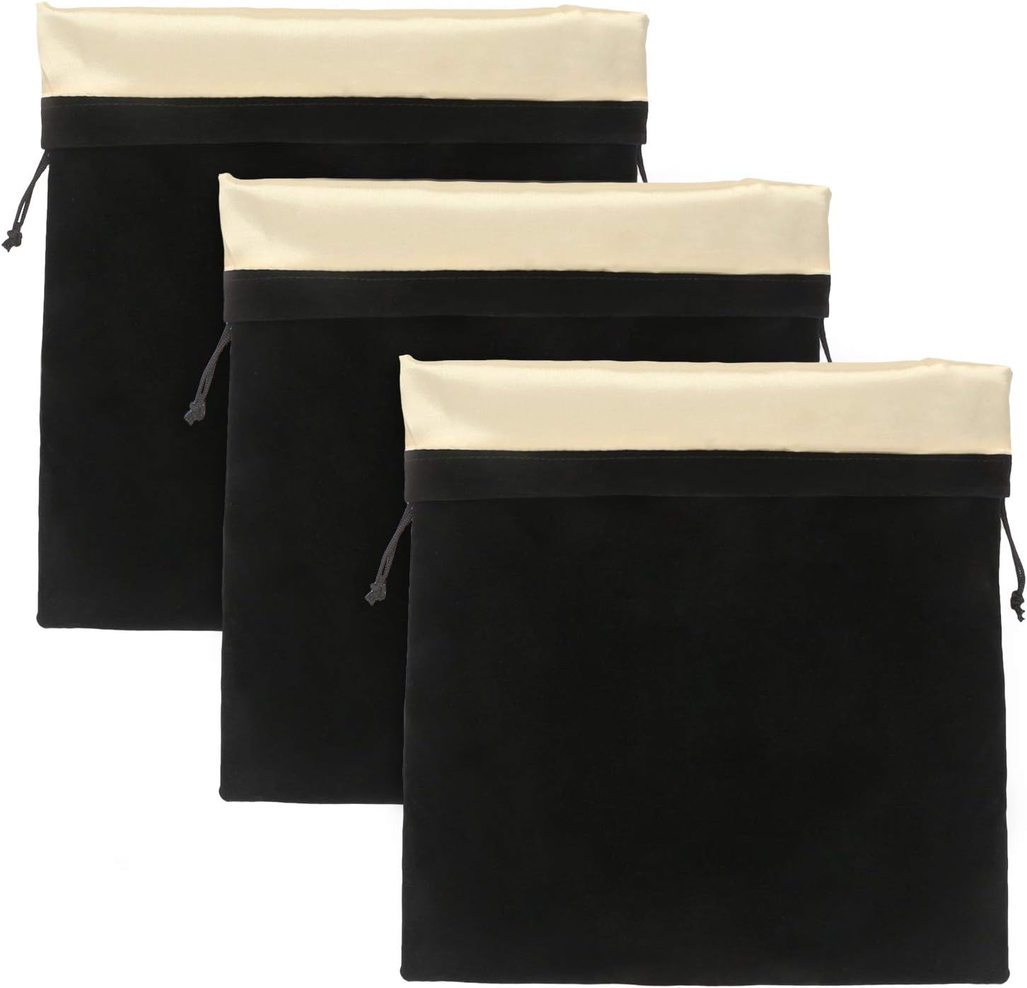 Segbeauty hair dryer storage bag set of 3 black velvet pouches