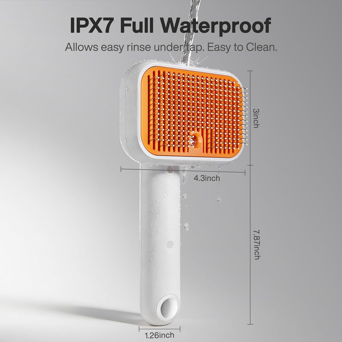 Siulmkot pet grooming brush with water tank indicator