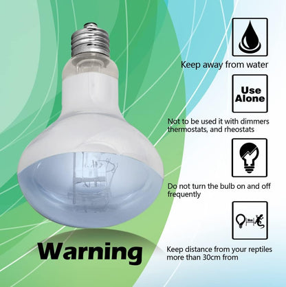 MCLANZOO UVA basking light bulb operating over a turtle habitat demonstrating optimal thermal efficiency