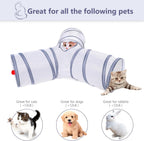 Alicedreamsky cat tunnel Y-shape layout with central observation peekhole