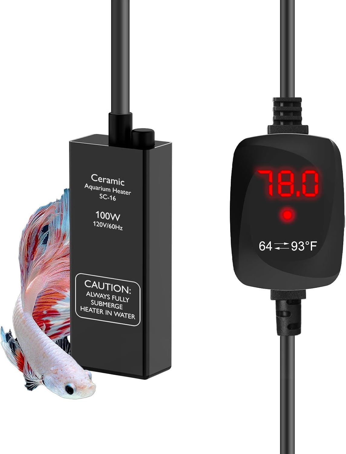 10W Mini Aquarium Heater 5V/2A USB Betta Heater for up to 1 Gallon Tanks, Alumina Ceramic Fish Tank Heater Turtle Heater with Dry-Run & Overheat Protection - Image 10
