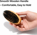 Ergonomic bamboo wooden handle grooming brush pack for farm animals
