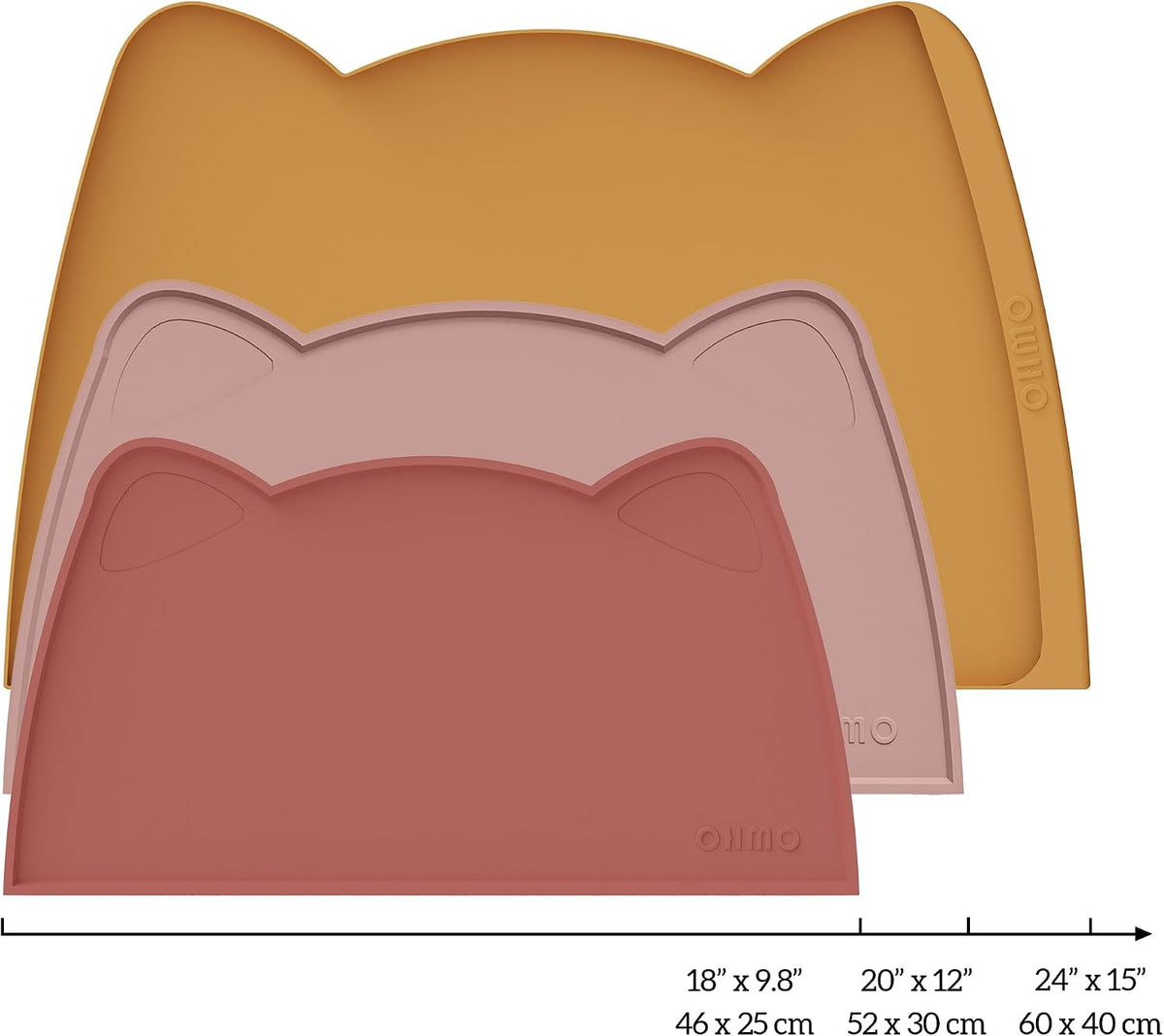 OHMO Cat Food Mat, Silicone Pet Feeding Mat, 18x9.8, Erythrinus - Image 2