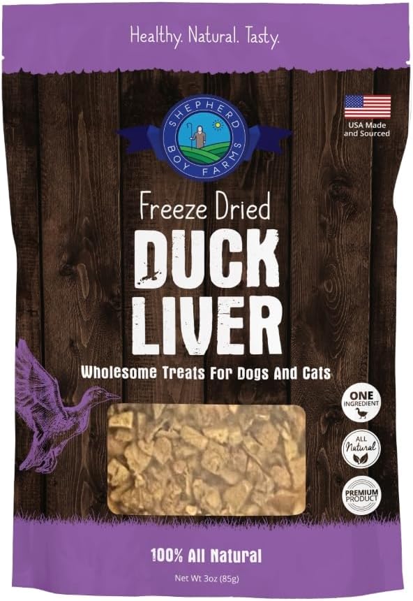 Shepherd Boy Farms Freeze Dried Dog and Cat Treats, Duck Heart, All Natural Freeze-Dried Dog Treat & Snack, Made in USA, High in Protein, Essential Nutrition of Raw Food, Single Ingredient 3oz - Image 11