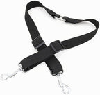 STGOOD heavy duty twin walker trainer leash showcasing the adjustable buckles and secure nickel plated hooks.