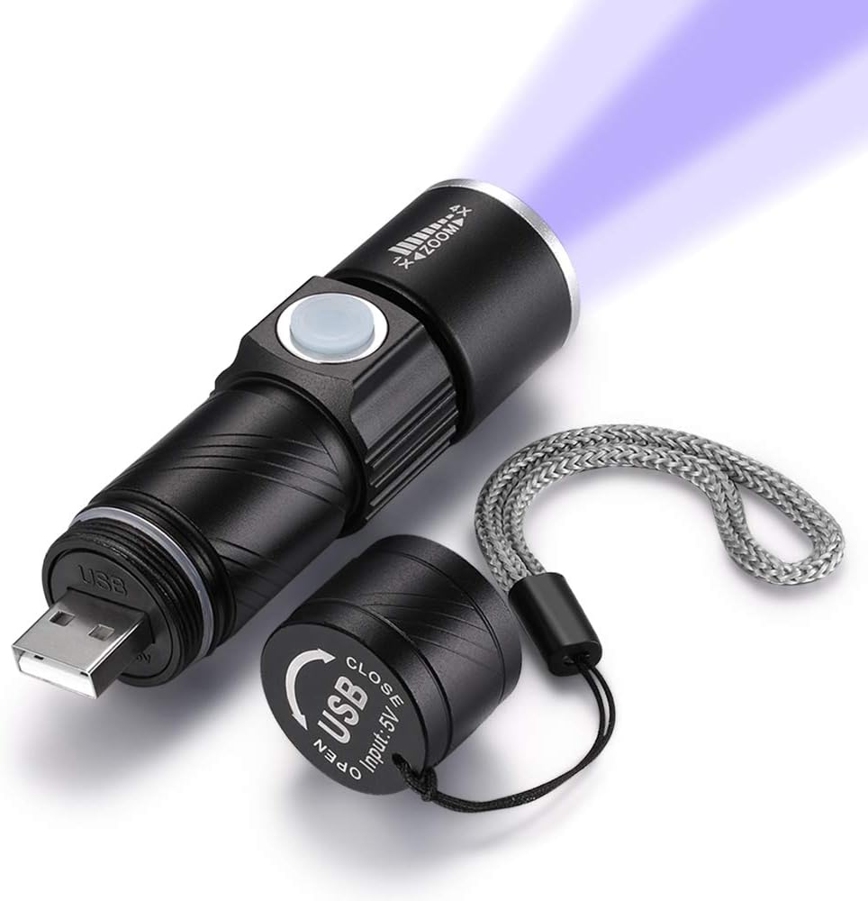 DARKBEAM UV 395nm Flashlight Ultraviolet led Light Blacklight Wood's lamp Portable 400nm Mini Detector for Dog/Cat Urine Pet Stains, Anti-counterfeiting Identification, Resin Curing, AA - Image 12