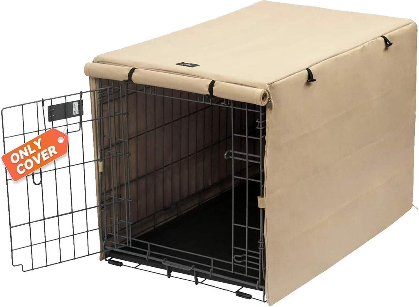 X-ZONE PET heavy duty 30 inch pet kennel cover side panels zipped open