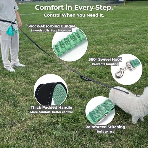 Padded traffic handle on Pawzpal hands free dog leash