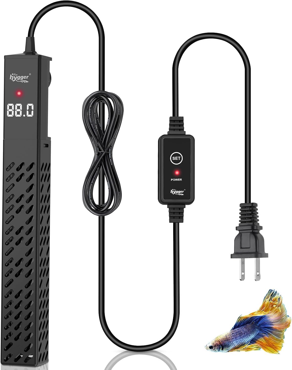 hygger Upgrade Ceramic Aquarium Heater, 200W Digital Fish Tank Heater with Automatic Power-Off and Over-Temperature Protection, Energy Saving Submersible Aquarium Heater for Freshwater and Saltwater - Image 11