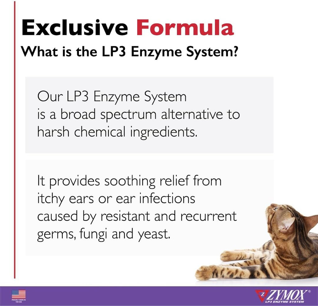 Zymox Otic enzymatic ear solution bottle label close up