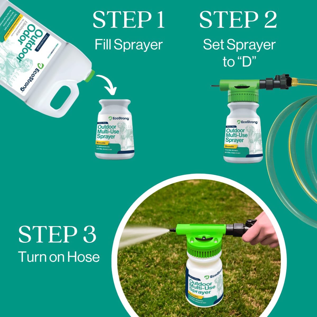 Eco Strong outdoor pet deodorizer professional strength formula for artificial turf