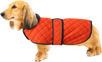 Warm Thermal Quilted Dachshund Coat, Dog Winter Coat with Warm Fleece Lining, Outdoor Dog Apparel with Adjustable Bands for Medium, Large Dog-Pink-M - Image 9