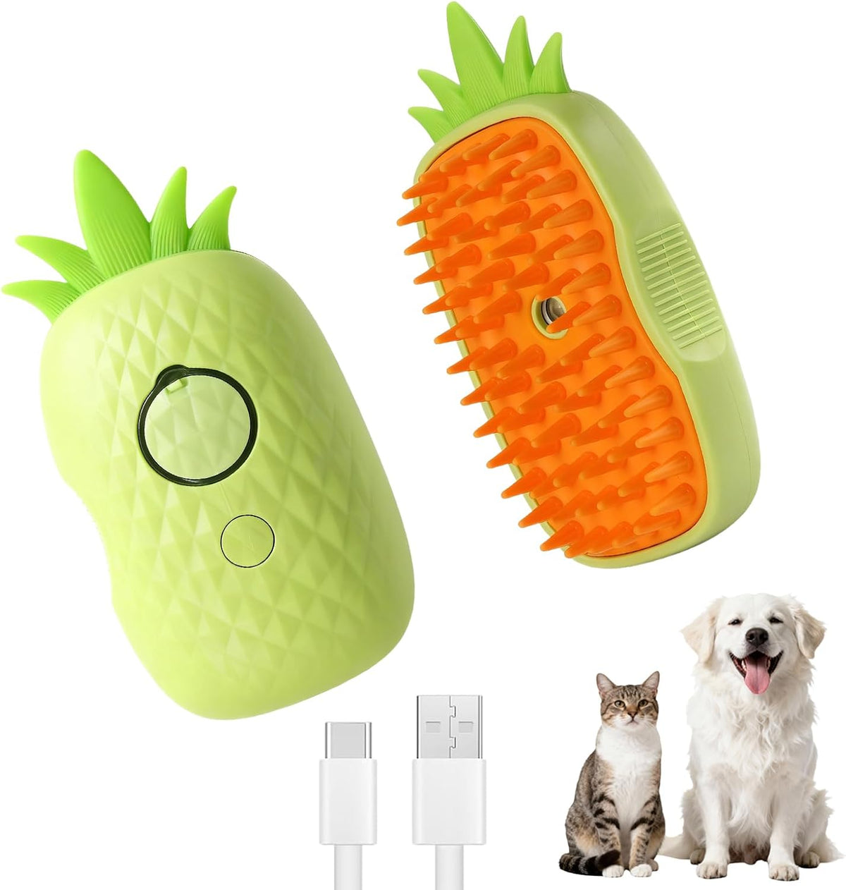 Cat Steam Brush for Shedding, 4 in 1 Rechargeable Steam Brush for Cats and Dogs, Anti-Static, Massage, Cleaning, Shedding & Combing All in One! (Purple) - Image 11