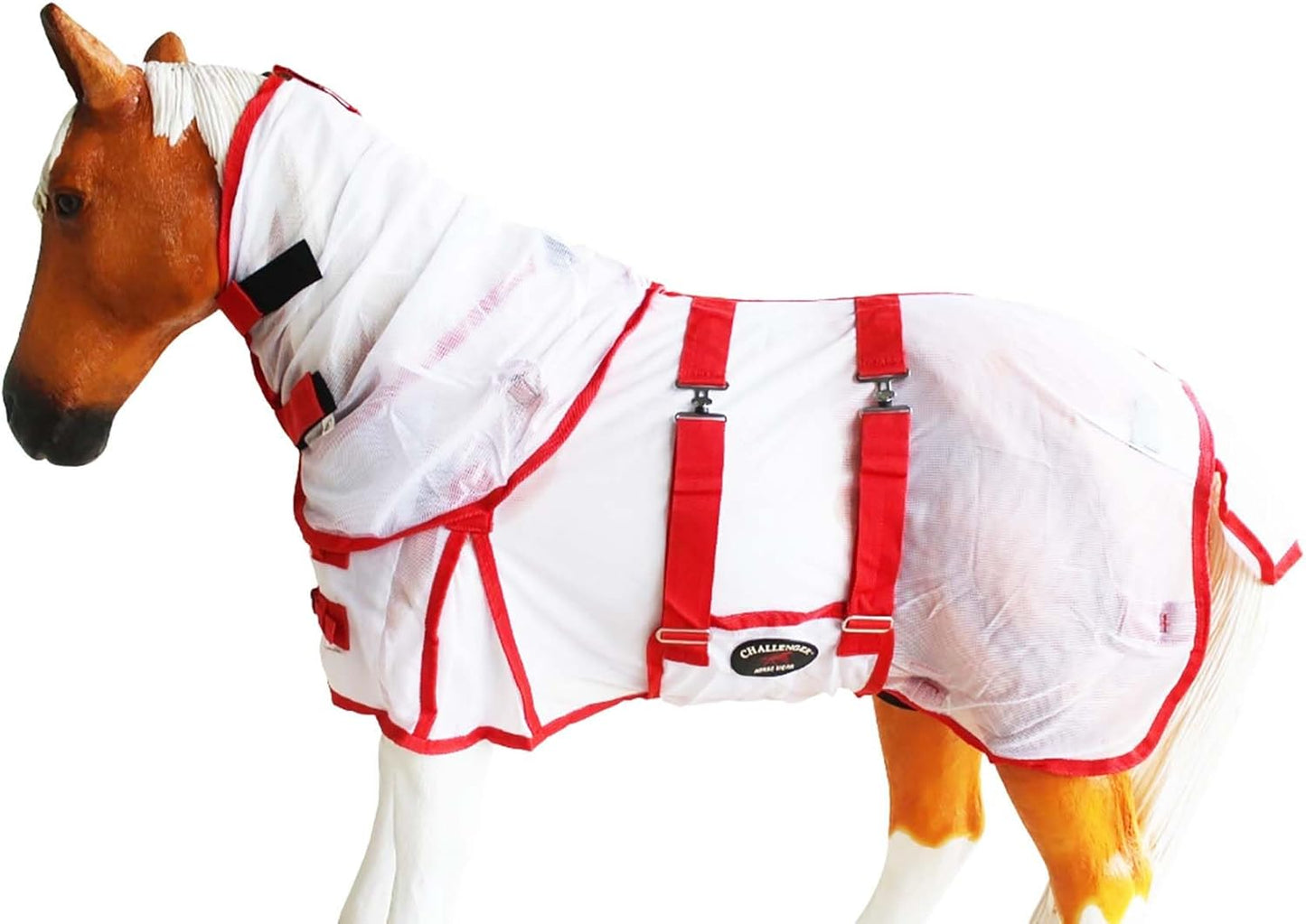 Challenger premium imported miniature equine summer sheet package display with elastic leg straps