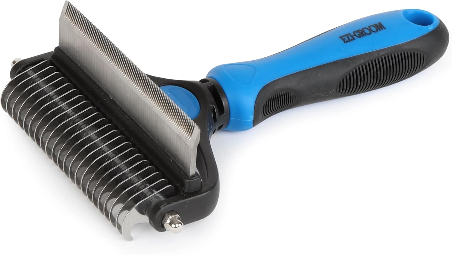 Shires Equestrian Ezi-Groom Tidy Up Comb Blue front view grooming tool