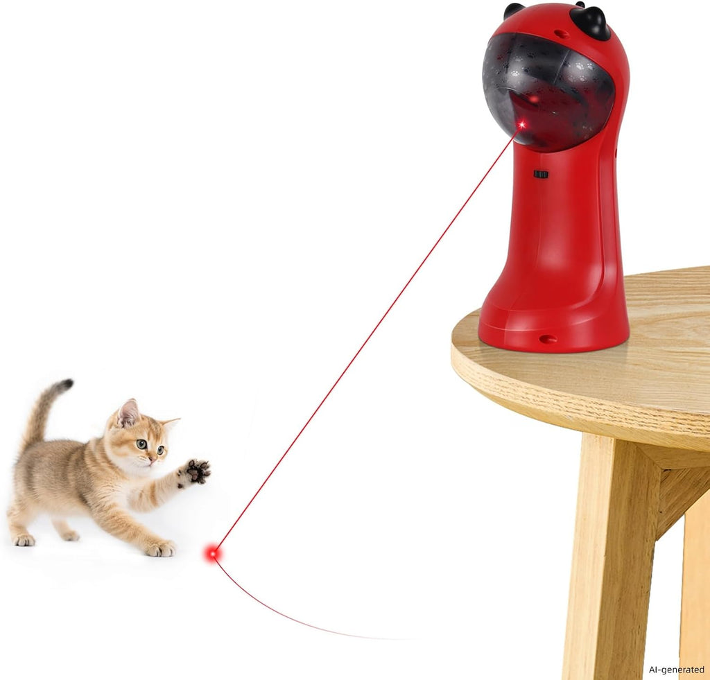 TBTeek Cat Toy, Automatic Motion-Activated, 5 Fun Patterns, 4 Speed Modes, Adjustable Light Angles, Random Rotating Trajectory, Rechargeable - Image 9