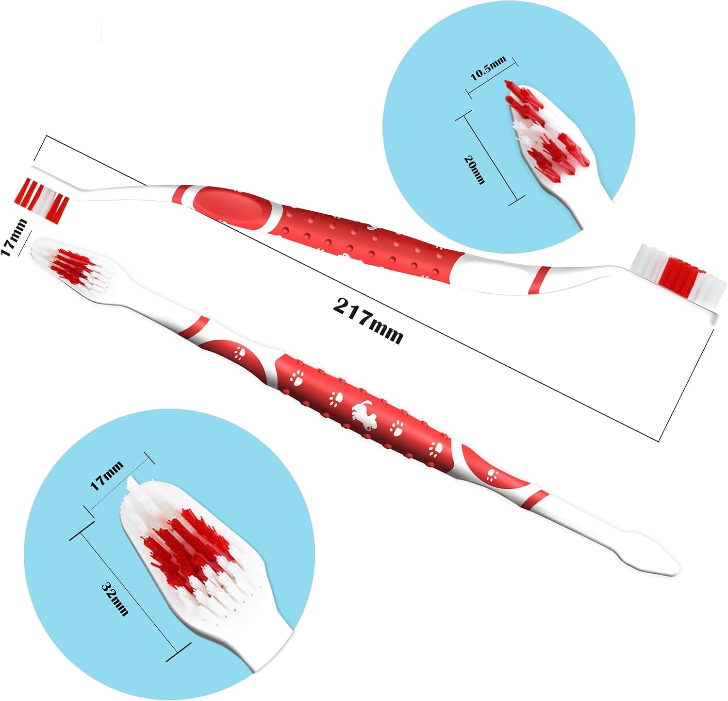 Detailed shot of non-slip rubber handle on PenVinoo toothbrush