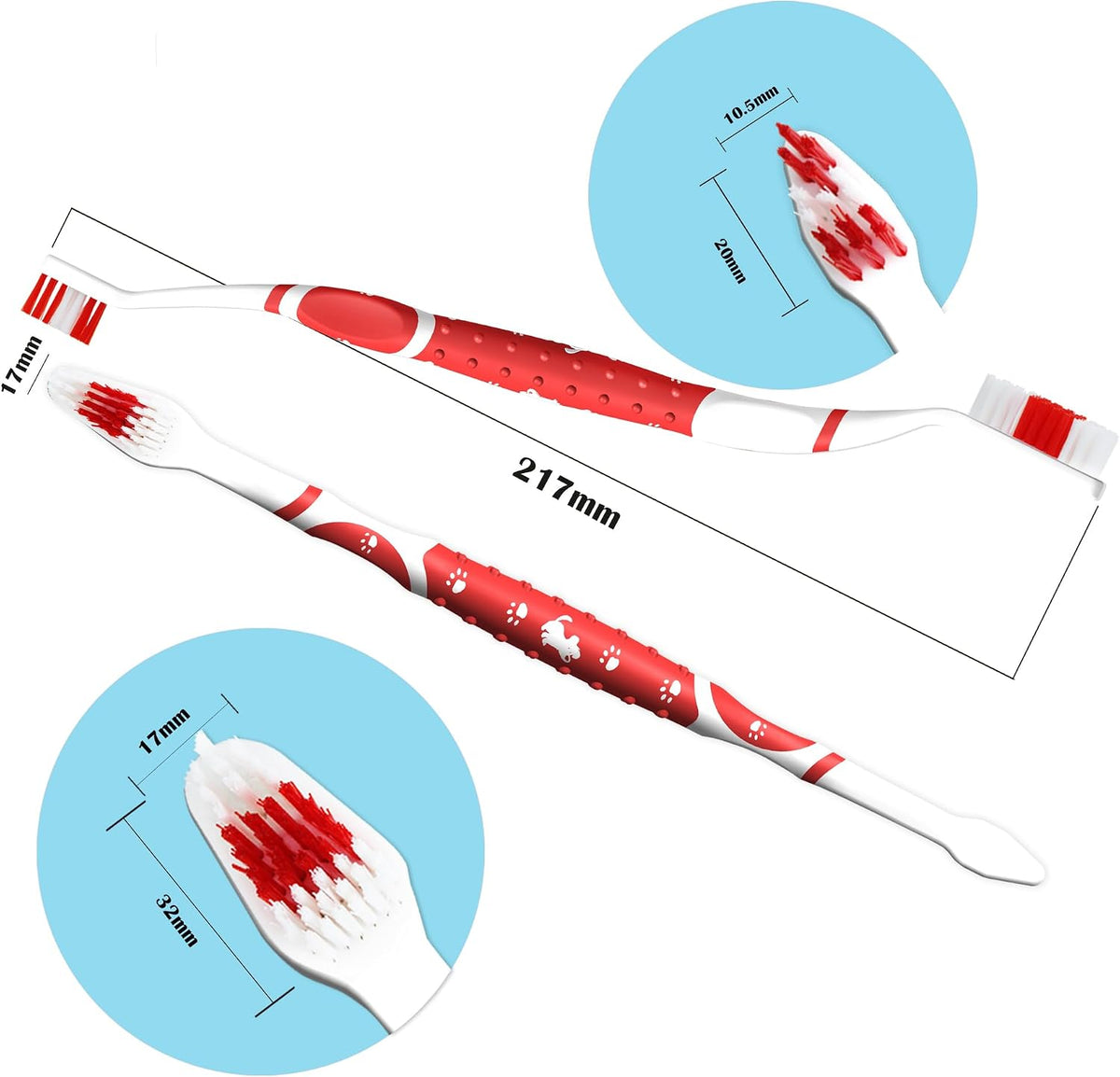 Detailed shot of non-slip rubber handle on PenVinoo toothbrush