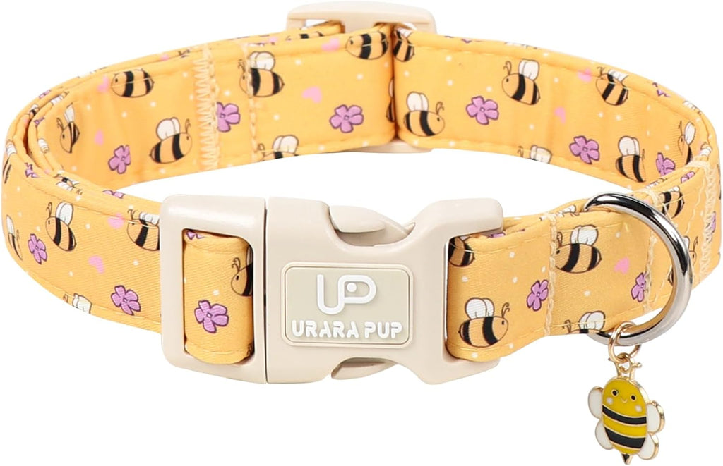 Dog Collar for Summer,Cute Pink Plaid Dog Collar,Cotton Puppy Collar with Adjustable Metal Buckle for Small,Medium,Large Girl Boy Dog - Image 10