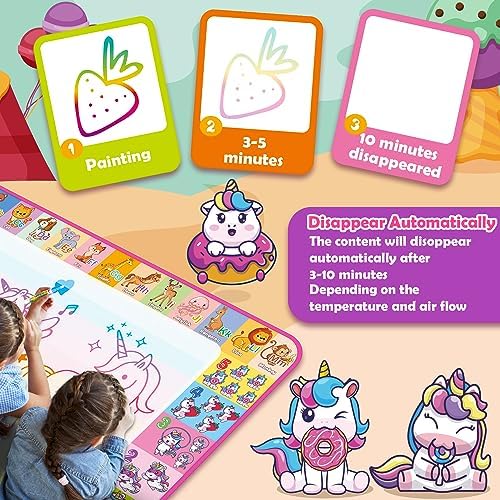 Close up of educational alphabet border on water drawing mat