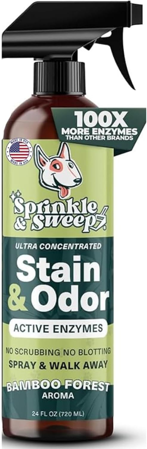 Sprinkle & Sweep: Pet Stain & Odor Enzyme Spray - 32oz, 2 Pack - No Scrubbing Concentrated Formula, Dog & Cat Urine Destroyer, Carpet Spot Cleaning - Image 10