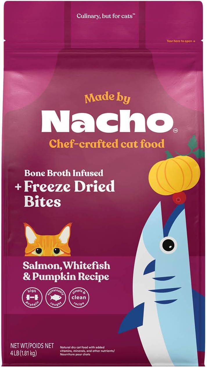 Made by Nacho Dry Cat Kibble 2lb Bag, High Protein Premium Cat Food with Freeze-Dried Pieces, Cage-Free Chicken, Duck & Quail, Limited Ingredients, Single Bag - Image 13