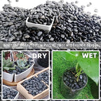 Decorative garden landscaping using polished river pebbles