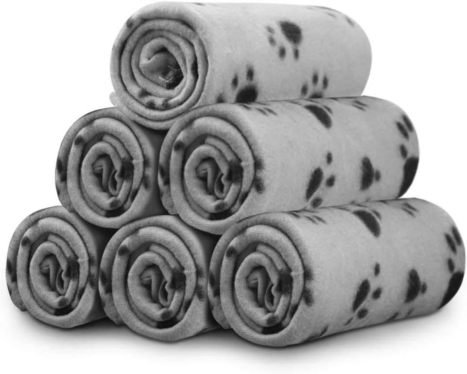 Comsmart Dog Blankets for Small Dogs, 6 Pack Puppy Blanket Cute Paw Print Pet Blanket for Dog, Puppy, Cat, Kitten, 24x28 inches - Image 15