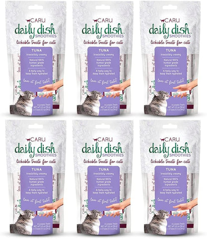 Caru - Daily Dish Smoothies - Lickable Chicken Cat Treat or Pet Food Topper - .5oz Tubes - 4 Tubes per Pack - 12 Pack - Image 15