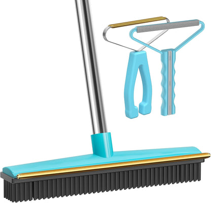 SOCCSO Carpet Rake for Pet Hair Removal (3 Pack),Dog Cat Fur Remover Rubber Broom,Carpet Rake - 60" Long Handle Lint Shaver Cleaner Tools,Scraper Brush for Carpet,Rug,Car Mat,Couch,Pet Bed,Furniture - Image 11