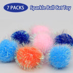 Multi colored cat toys in a 14 piece set