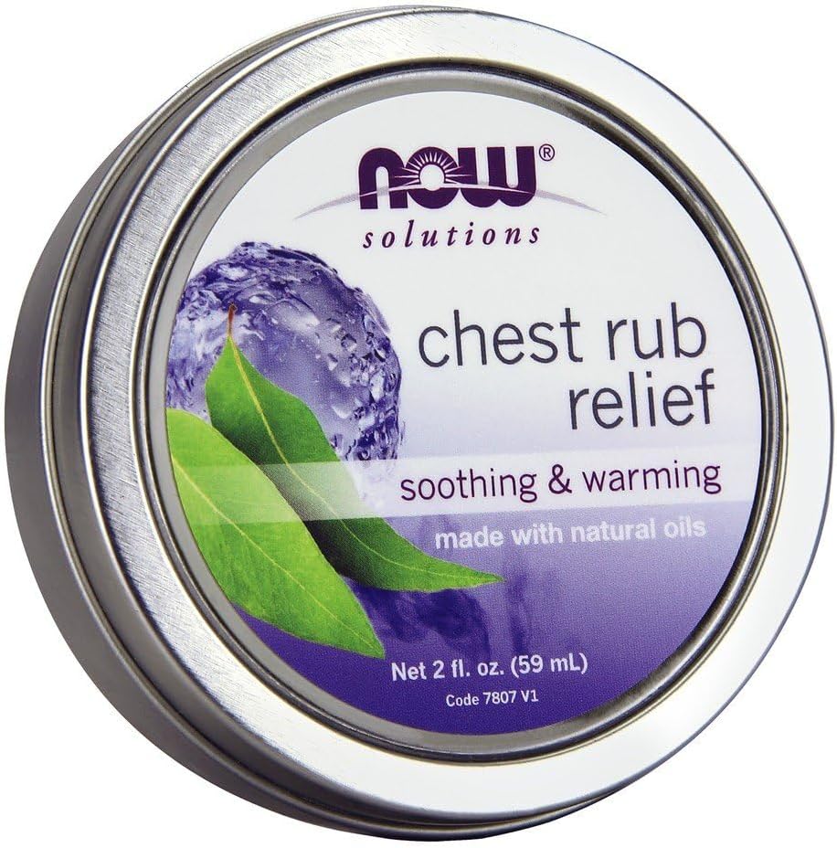 Now Foods Solutions Chest Rub Relief front view tin