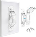 Gebena 2 pack clear light switch guard front view for toggle switches