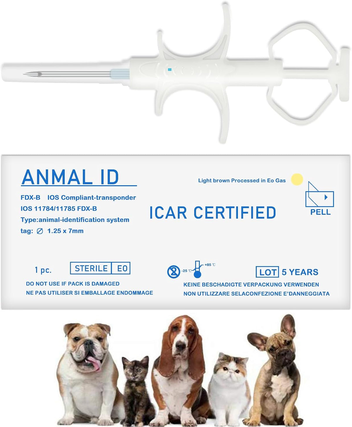 Smoostart 20 Pack Universal Standard Pet Microchip, ISO11784/ISO11784/FDX-B Pet ID Tags, 15 Bit Microchip Dog for Animal/Pet/Dog/Cat/Pig (1.25x7mm) - Image 10