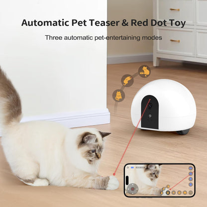 Close up of treat dispenser on pet camera robot