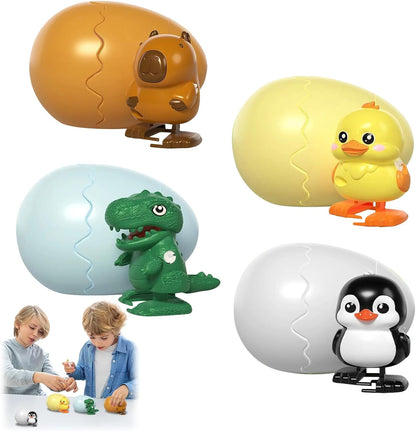 GZWY Boom Eggs interactive wind up surprise hatching toy four piece package front view.