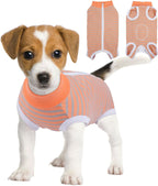 BRKURLEG Small Dog Recovery Suit After Surgery Female Male, Back Zipper Spay Recovery Suit for Dogs & Cats, Anti-Licking Puppy Surgical Onesie for Abdominal Wound, Cone Alternative, Orange M - Image 10