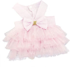 Pet's Cute Halter Bowknot Tutu Dress for Small Dogs Girl Cute Dresses for Tiny Puppy Female Clothes Blue XS - Image 14