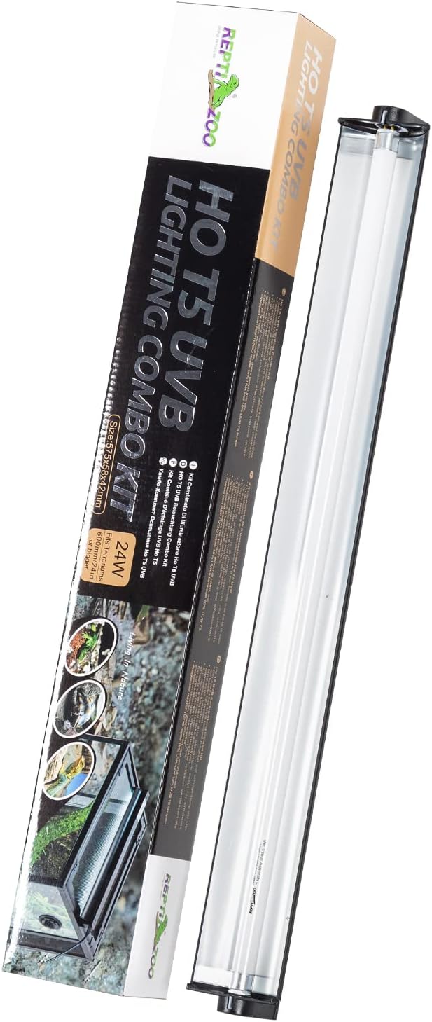 Repti Zoo 24W T5 lighting kit packaging and contents