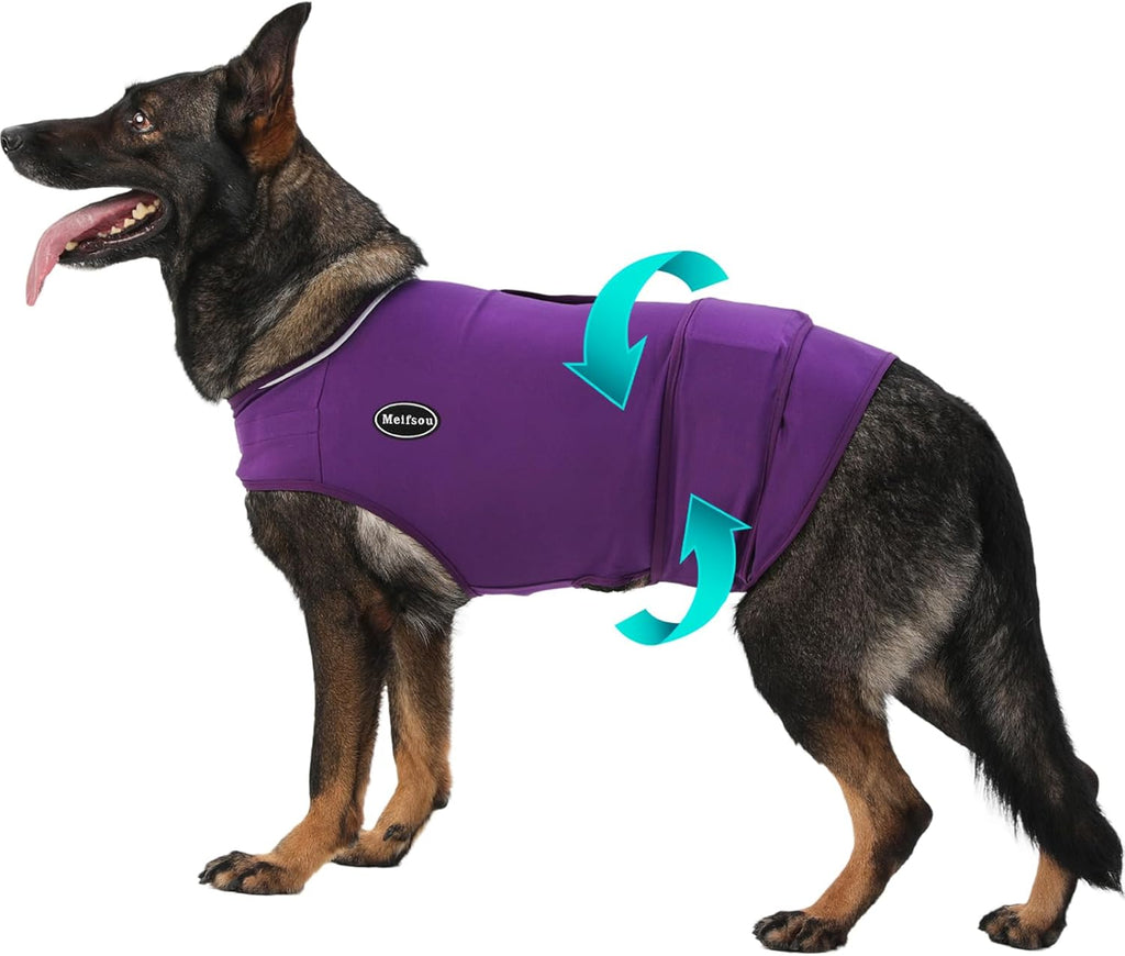 Meifsou Dog Anxiety Vest, Skin-Friendly Thunder Jacket for Dogs, Dog Calming Shirt for Thunder, Fireworks, Vet Visits and Separation - Keep Pet Calm Without Medicine, Fit for Small Medium Large Dogs - Image 9