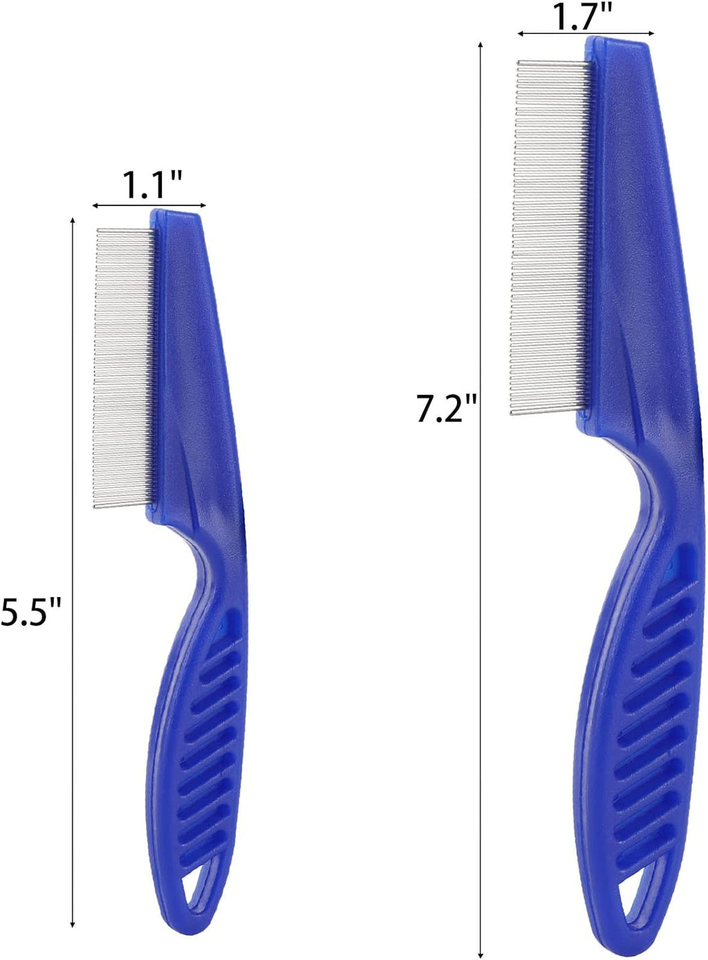 Close up of stainless steel rounded teeth on LoveBB pet comb