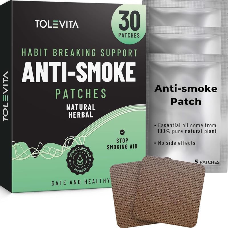 Tolevita Anti-Smoke Herbal Patches 7mg front view packaging for smoking cessation