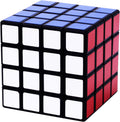 IRRDFO 4x4 speed cube puzzle front view featuring classic black body with vibrant colored panels.