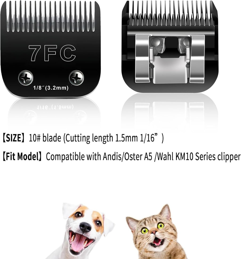 Audoc pet trimmer replacement pieces pack illustrating different sizing options.