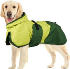 BRKURLEG Dog Raincoat Adjustable Dog Rain Jacket with Hood Dogs Waterproof Rainproof Jacket with Leash Hole Pet Poncho Rain Coat Poncho with Reflective Strip, Rose Red, XXL - Image 14