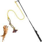DIBBATU Flirt Pole for Dogs Interactive Dog Toys for Large Medium Small Dogs Chase and Tug of War, Dog Teaser Wand with Lure Chewing Toy for Outdoor Exercise & Training - Image 10