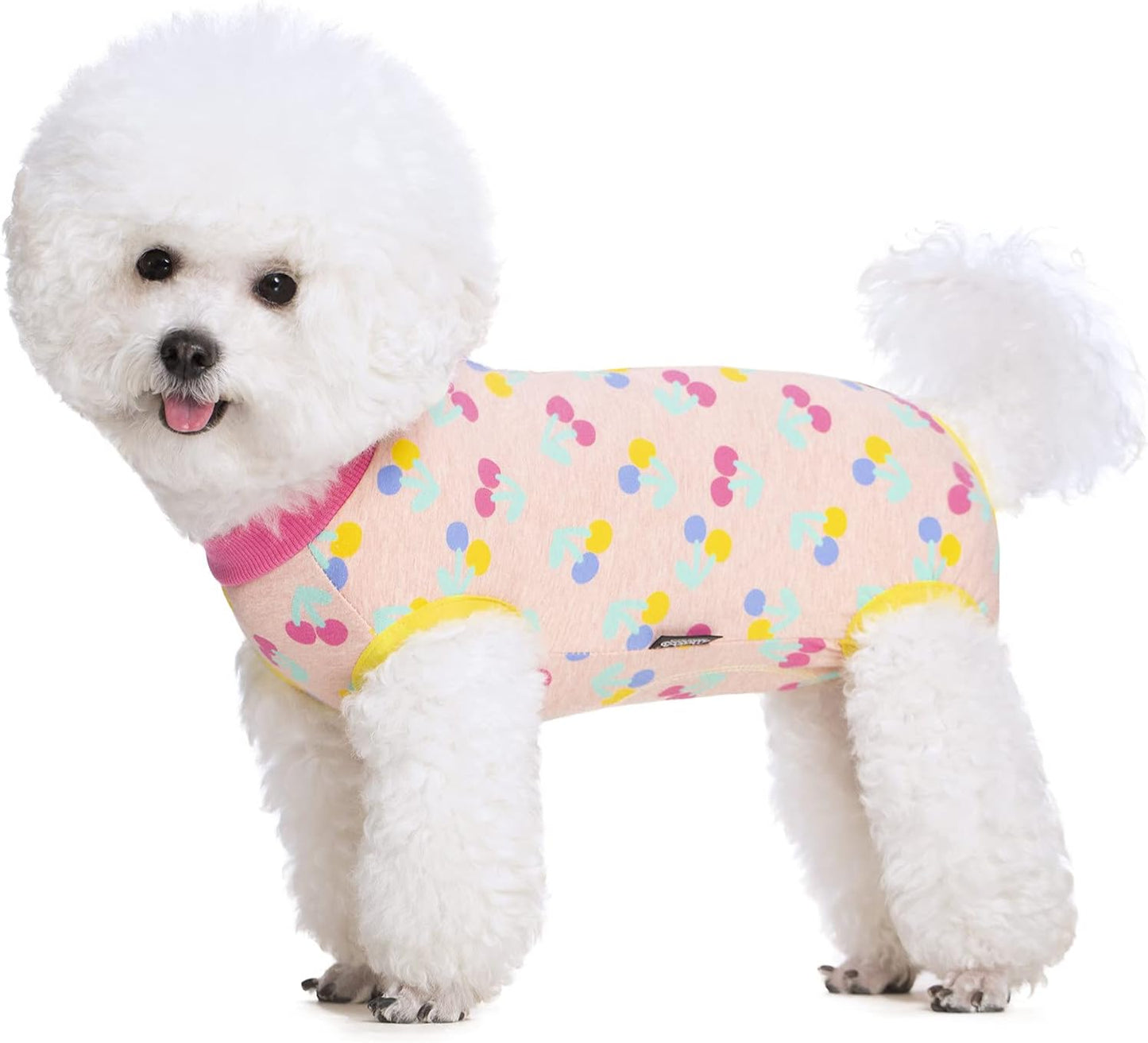 Miaododo pink dog medical shirt button closure detail