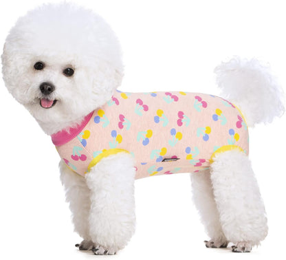 Miaododo pink dog medical shirt button closure detail